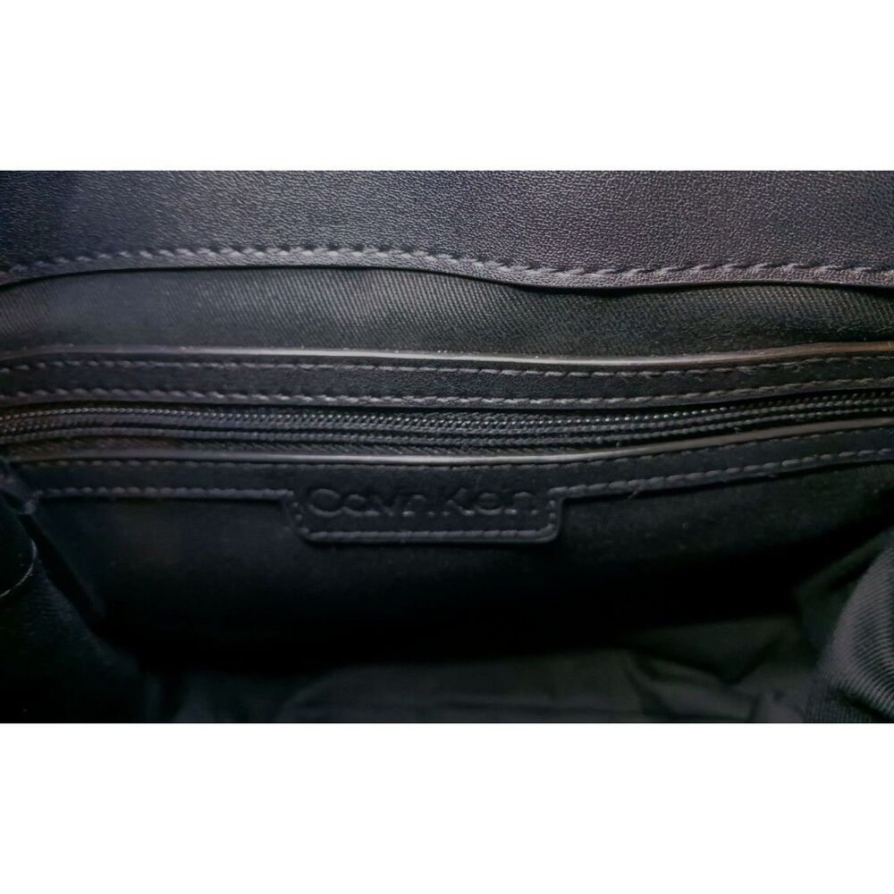 CALVIN KLEIN Lock Candy Python Embossed Statement Satchel / Crossbody Strap Bag - Picture 7 of 8